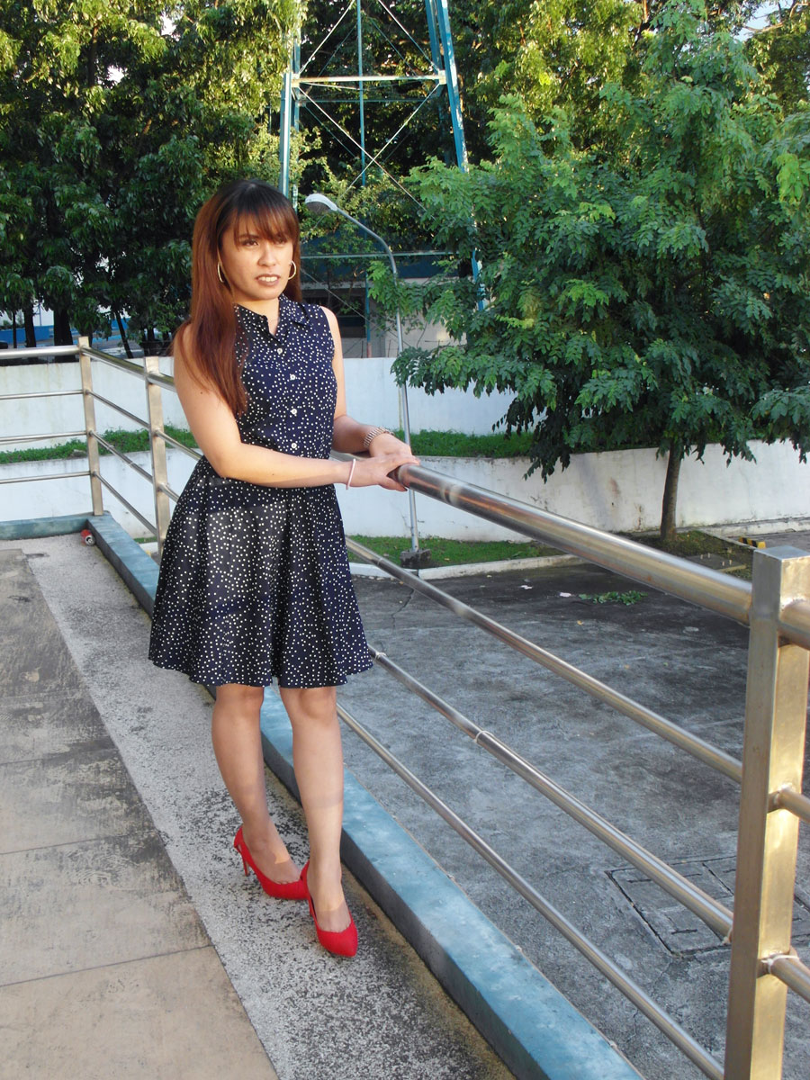 BNY Navy Blue Sleeveless Woven Skater Dress