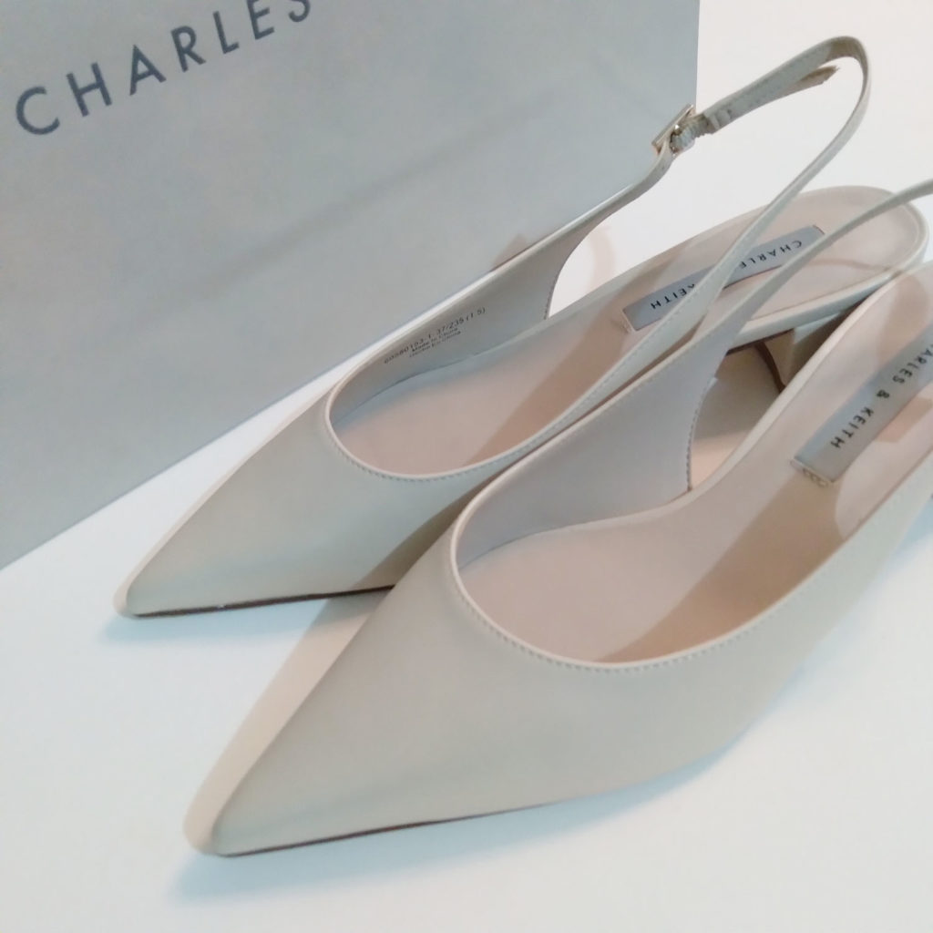 Charles & Keith Slingback Pumps in Chalk